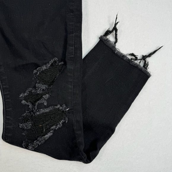Abercrombie Fitch Harper Low Rise Super Skinny Jeans Womens Size 27/4 Black Wash - Picture 15 of 16
